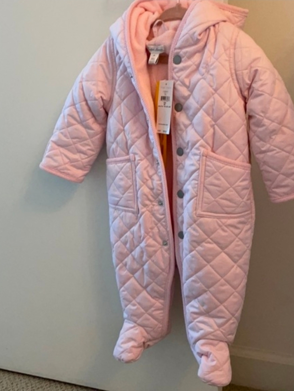 NWT- POLO RALPH LAUREN Blush Pink Infant Bunting Snowsuit